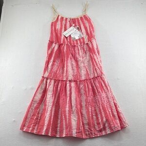 NEW! Moon et Mie Girls Red Tile tie Dye Dress - Size 10